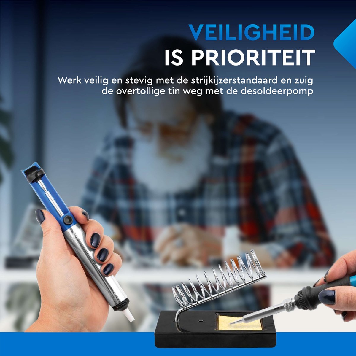 Soldeerbout Station - Set 21-Delig - Verwisselbare Punten - Inclusief Tin & Houder – foto 4