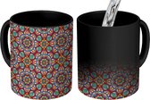 Magische Mok - Foto op Warmte Mokken - Koffiemok - Mandala - Glas in lood - Patronen - Magic Mok - Beker - 350 ML - Theemok