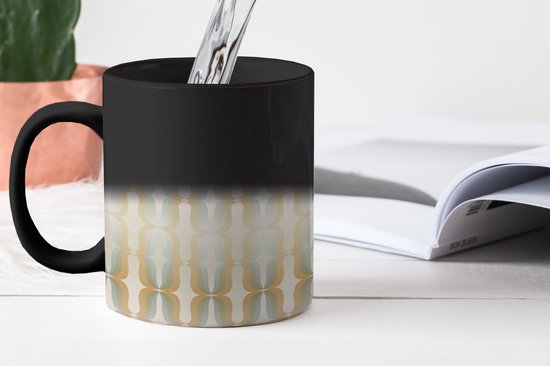 Magic Mug - Photo Heat Mugs - Coffee Mug - Vintage - Sixties - Patterns - Ornement - Magic Mug - Cup - 350 ML - Tea Mug - Sinterklaas decoration - Handout gifts for children - Shoe present Sinterklaas