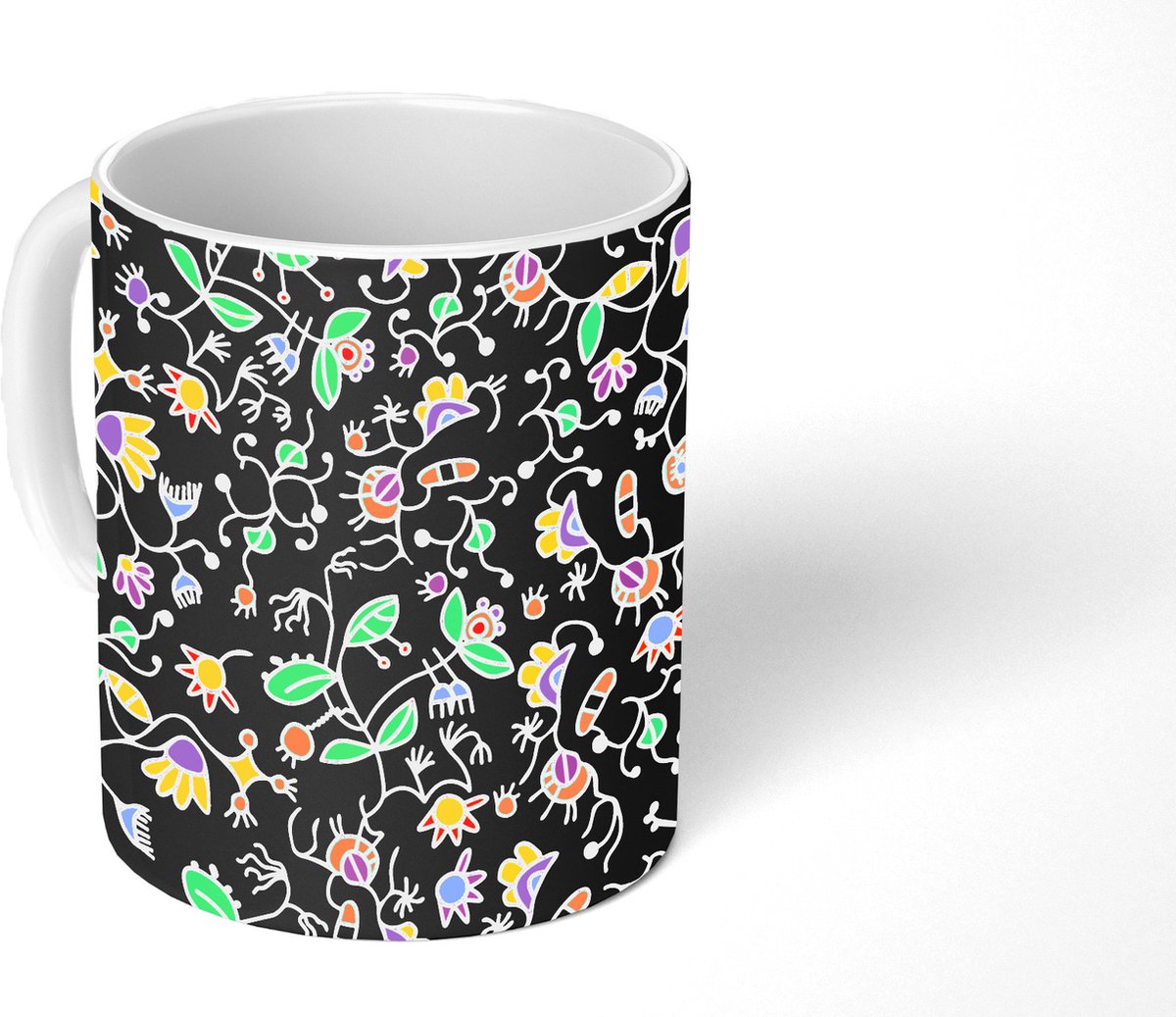 Mok - Koffiemok - Patronen - Bloemen - Lente - Mokken - 350 ML - Beker - Koffiemokken - Theemok
