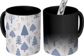 Magische Mok - Foto op Warmte Mokken - Koffiemok - Winter - Scandinavië - Patronen - Magic Mok - Beker - 350 ML - Theemok