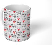Mok - Koffiemok - Katten - Kerstman - Quotes - Patroon - Mokken - 350 ML - Beker - Koffiemokken - Theemok