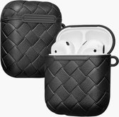 Shieldcase Woven Pattern Case geschikt voor Airpods 2 Case - zwart
