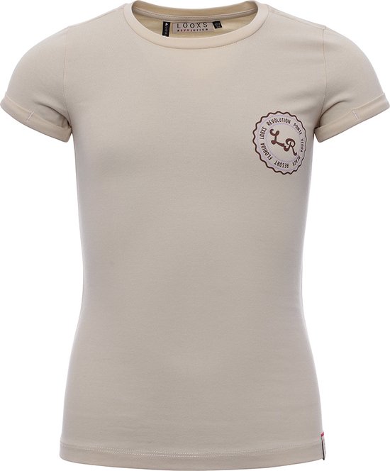 LOOXS 10sixteen 2212-5447-065 Meisjes T-Shirt - Maat 140 - ecru van 95% Cotton 5% elastane