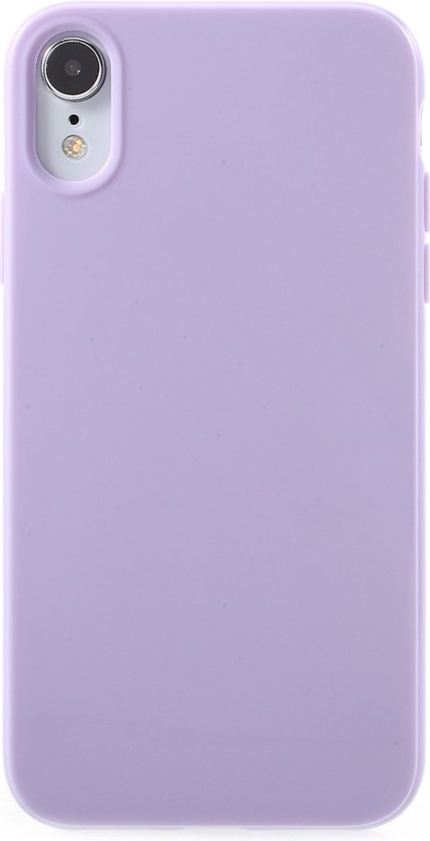 Peachy Glanzend zacht TPU hoesje geschikt voor iPhone XR - Paarse Case