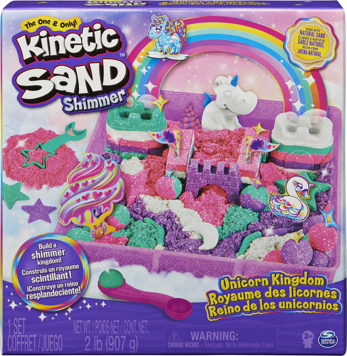 Kinetic Sand Shimmer - Speelzand - Eenhoorn Set - 4 Kleuren - 907g - Sensorisch Speelgoed