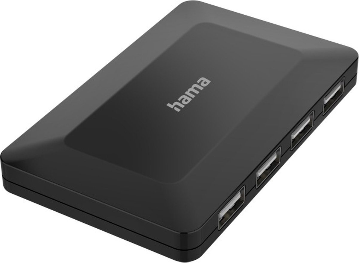 Hama USB 2.0-hub 4 poorten Zwart