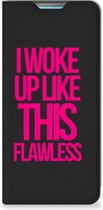 Bookcase met quotes Geschikt voor Samsung Galaxy A53 Smart Cover Woke Up