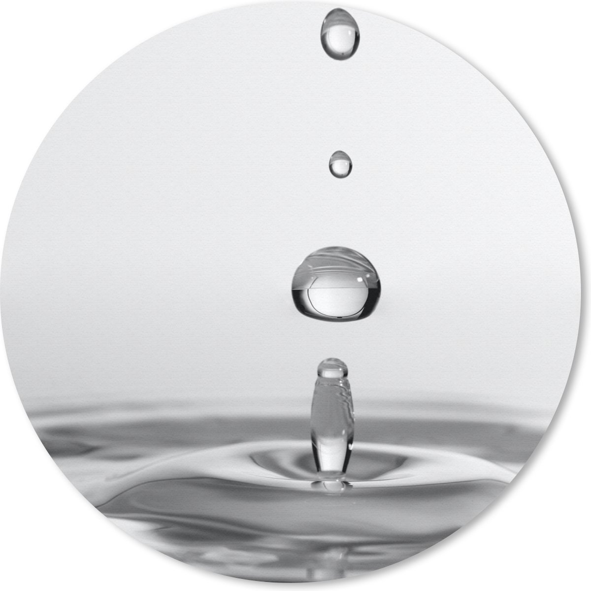 Muismat rond 20x20 cm - Mousepad Vijf vallende druppels - Ronde muismatten