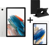 Samsung Galaxy Tab A8 (2021) - 64Go - Wifi - 10,5 pouces - Argent + Coque orientable + Protecteur d'écran en verre trempé