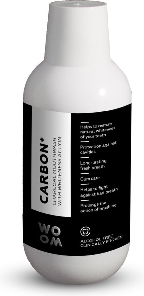 Woom mondwater Carbon+ 500ml.