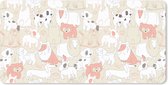 Bureau onderlegger 80x40 cm - Muismat Patronen - Hond - Hondenvoer - Jongens - Meisjes - Kinderen - Kind - Bureaulegger xl - Desk mat beschermer - Computer muismatten