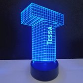 3D LED Lamp - Letter Met Naam - Tessa