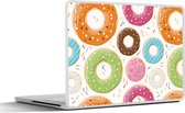 Laptop sticker - 12.3 inch - Tiener - Donut - Patroon - 30x22cm - Laptopstickers - Laptop skin - Cover