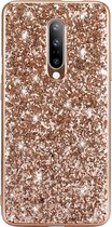 Mobigear Hoesje geschikt voor OnePlus 8 Telefoonhoesje Hardcase | Mobigear Glitter Backcover | 8 Case | Back Cover - Goud