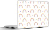 Laptop sticker - 12.3 inch - Regenboog - Vlinder - Baby - 30x22cm - Laptopstickers - Laptop skin - Cover