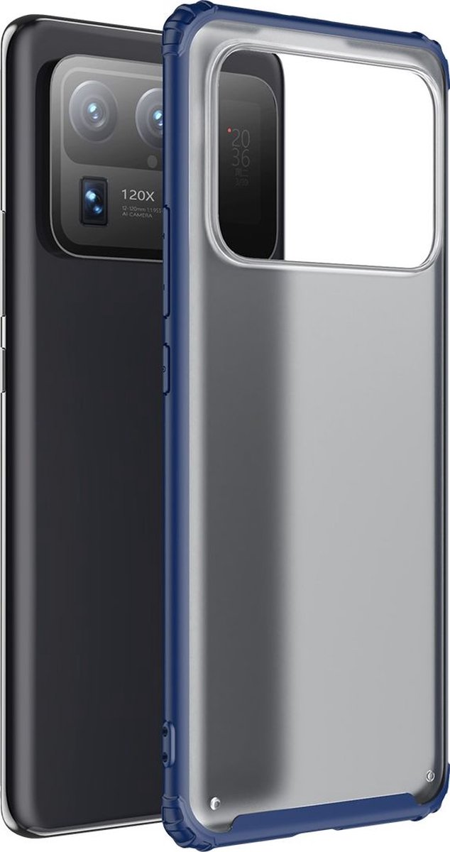 Mobigear Hoesje geschikt voor Xiaomi Mi 11 Ultra Telefoonhoesje Hardcase | Mobigear Shockproof Backcover | Schokbestendig Mi 11 Ultra Telefoonhoesje | Anti Shock Proof - Donkerblauw