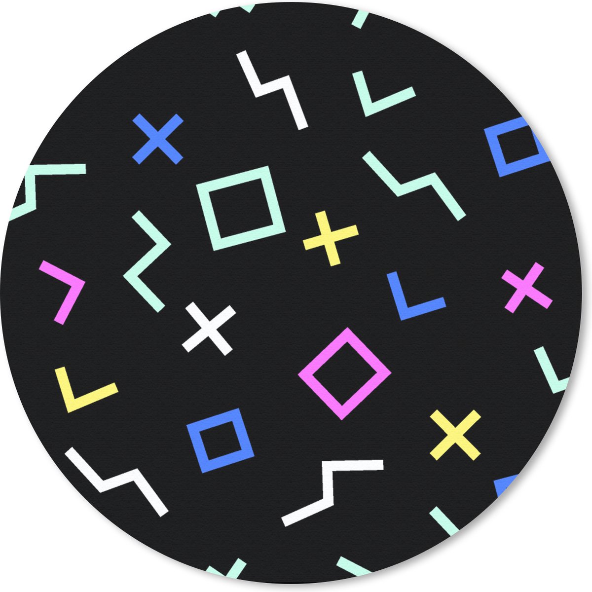 Muismat rond 20x20 cm - Mousepad Game Console - Vector - Abstract - Ronde muismatten