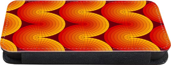 Étui pour téléphone iPhone 13 Bookcase - Design - Rétro - Rouge - Abstrait - Avec compartiments - Étui portefeuille avec fermeture magnétique