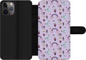 Bookcase Geschikt voor iPhone 11 Pro Max telefoonhoesje - Patronen - Regenboog - Kroon - Girl - Kids - Kinderen - Met vakjes - Wallet case met magneetsluiting