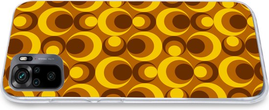 Coque Xiaomi Redmi Note 10 - Motifs - Rétro - Marron - Jaune - Coque de téléphone en Siliconen