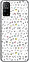 Telefoonhoesje Geschikt voor Xiaomi Mi 10T 5G hoesje - Meisje - Kat - Huisdieren - Patronen - Girl - Kids - Kinderen - Siliconen Telefoonhoesje