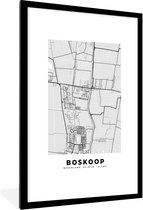 Fotolijst incl. Poster - Boskoop - Plattegrond - Stadskaart - Kaart - 80x120 cm - Posterlijst