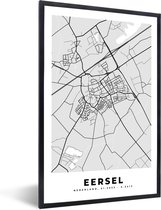 Fotolijst incl. Poster - Kaart - Nederland- Stadskaart - Eersel - Plattegrond - 20x30 cm - Posterlijst