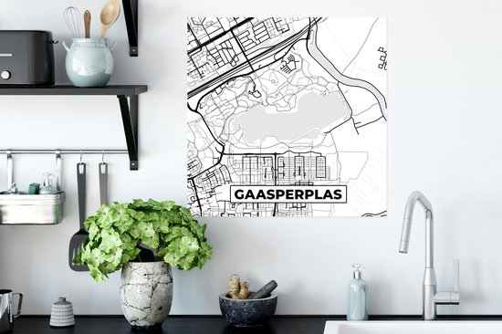 Poster Carte - Gaasperplas - Carte - Plan de la ville - Amsterdam - 50x50 cm