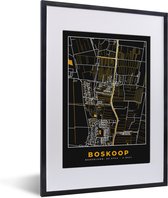 Fotolijst incl. Poster - Boskoop - Plattegrond - Goud - Kaart - Stadskaart - 30x40 cm - Posterlijst