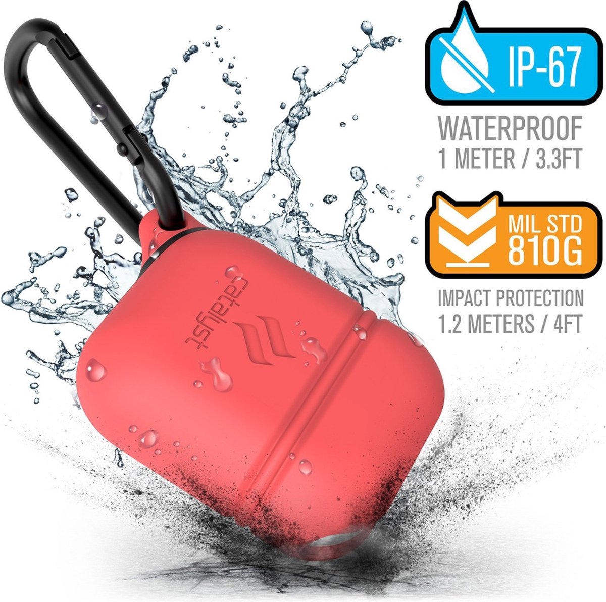 Catalyst Waterproof Siliconen Hoesje voor Apple AirPods 1 - Oranje