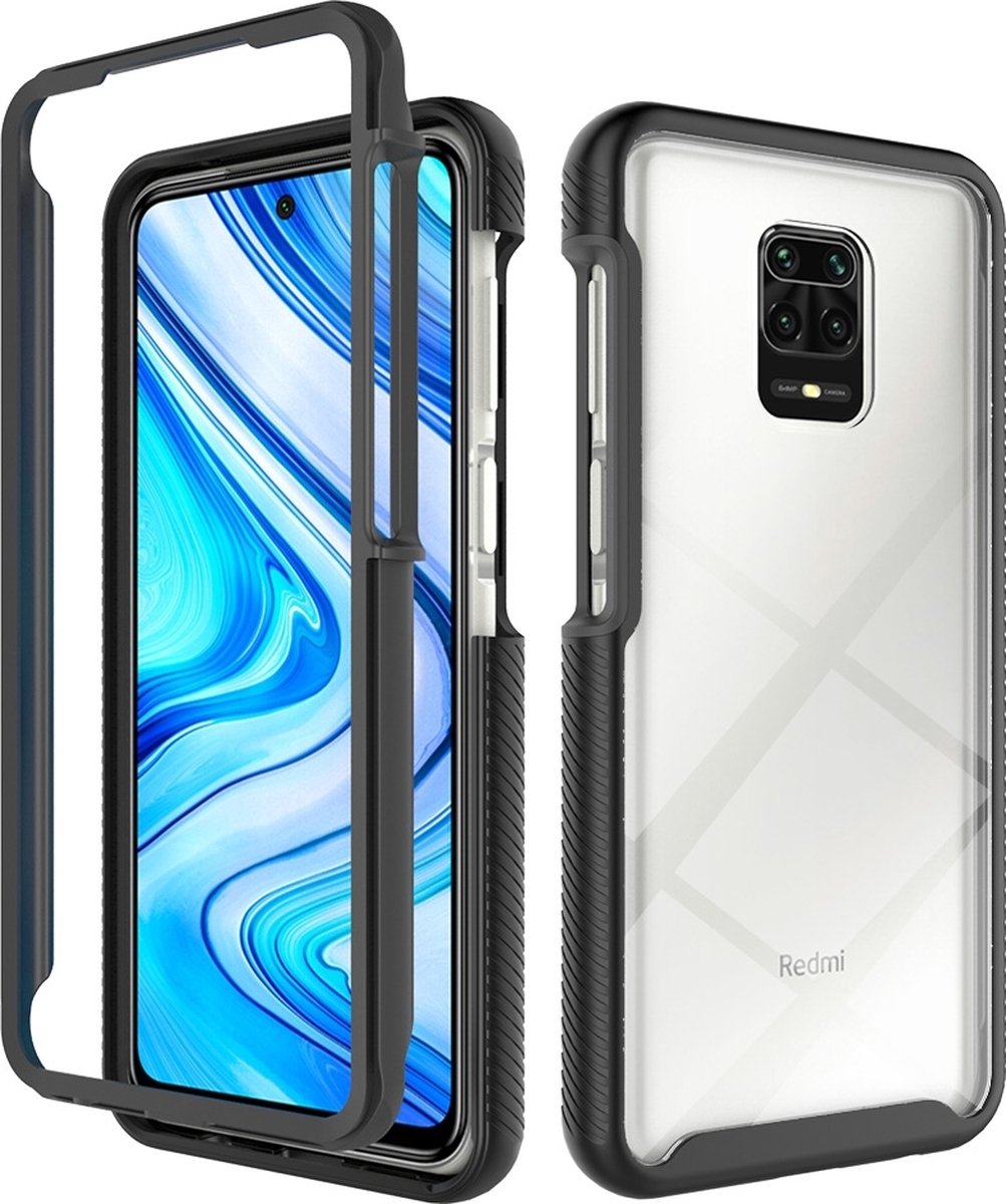 Mobigear Hoesje geschikt voor Xiaomi Redmi Note 9 Pro Telefoonhoesje Hardcase | Mobigear Two-Layer Backcover Shockproof | Schokbestendig Redmi Note 9 Pro Telefoonhoesje | Anti Shock Proof - Zwart