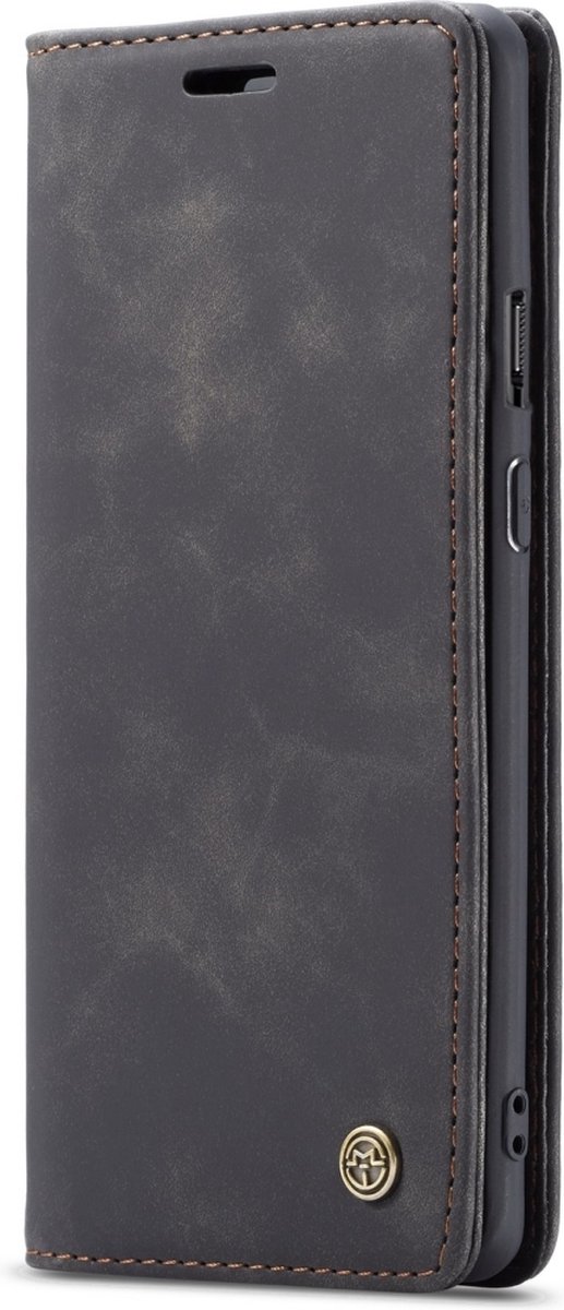 Caseme Telefoonhoesje geschikt voor OnePlus 7 Pro Hoesje Bookcase Portemonnee - Zwart