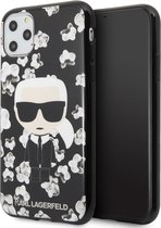 iPhone 11 Pro Backcase hoesje - Karl Lagerfeld - Poezen Zwart - TPU (Zacht)