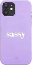 Sassy Purple - iPhone Short Quotes Case - Paars hoesje geschikt voor iPhone 11 hoesje - Siliconen hoesje met opdruk (geprint) - Paars hoesje
