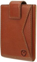 Valenta Card Case Pocket Premium Leren Kaarthouder - 10 Pasjes - Cognac