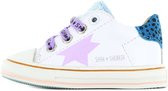 Sneakers | Meisjes | White lilac blue | Leer | Shoesme | Maat 30