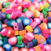 Perles en Argile - Perles en polymère - Hartjes - Colorés - 10mm - 100 pièces