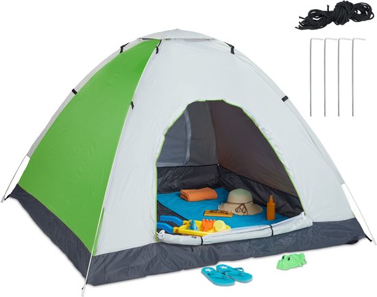 Tente de plage Relaxdays pop-up - tente à langer - 145x180 cm - 2-3  personnes - tente... | bol.com
