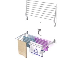 Foxydry Fold 100 wasdroogrek wandmontage clicksysteem - 100 x 50 x 10 cm