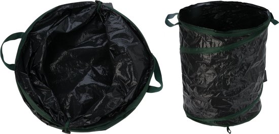 Progarden Tuinafvalzak - opvouwbaar - rond - antraciet - 85 liter - bladeren opruimen van ProGarden — afbeelding 2