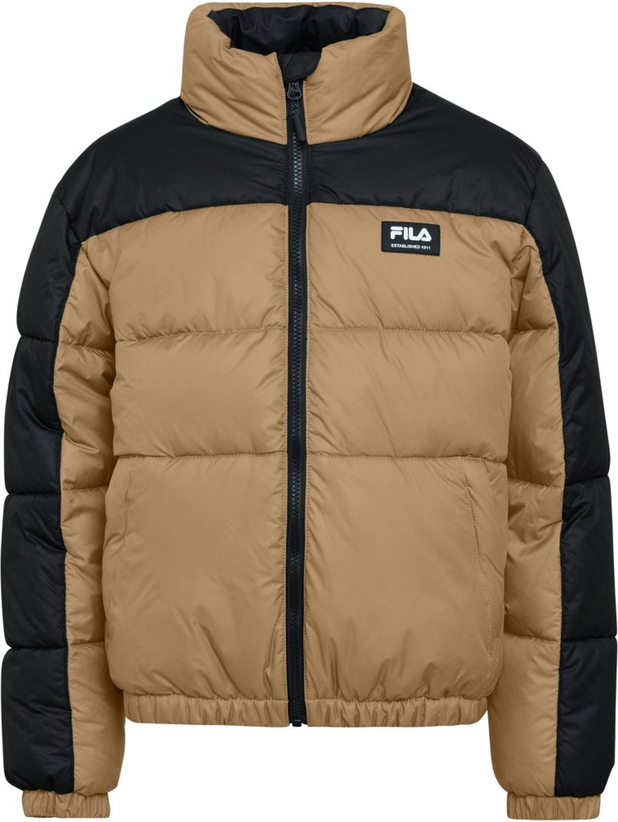 Fila Teens unisex winterjas Thalwenden Blocked Puff Jacket Iced Coffee-146/152 Beige