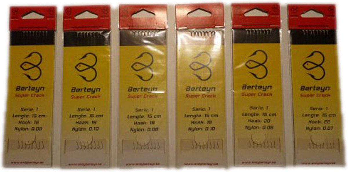 Supercrack Berteyn Super Crack Onderlijnen serie 1 - Maat : 15cm-haak16-0.08mm