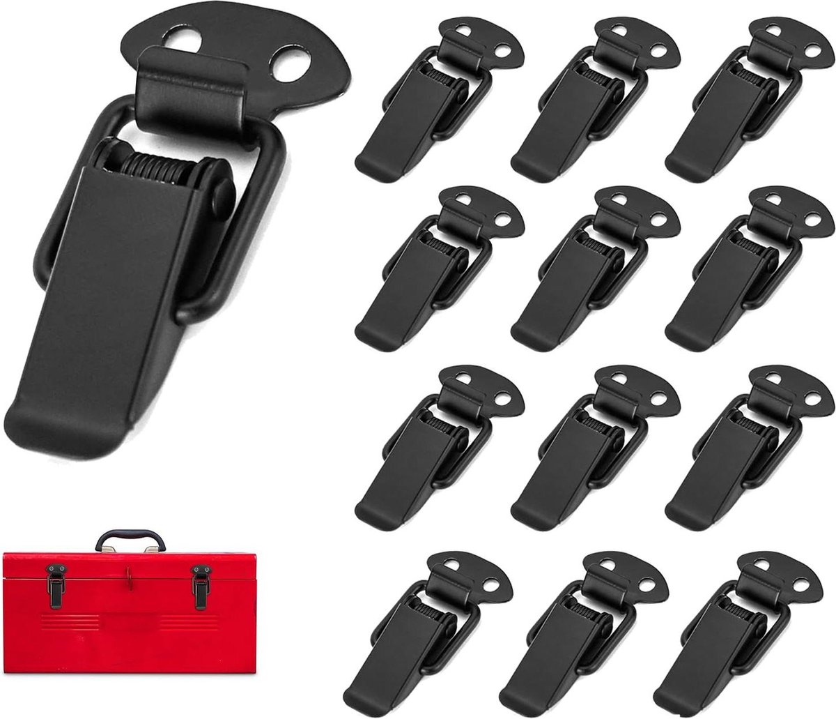12 Stuks Kistsluiting Hefboomsluiting Roestvrijstalen Spring Loaded Latch Toggle Latch Hasp voor Laden Kasten Kluizen Dozen Koffers Washing Machine