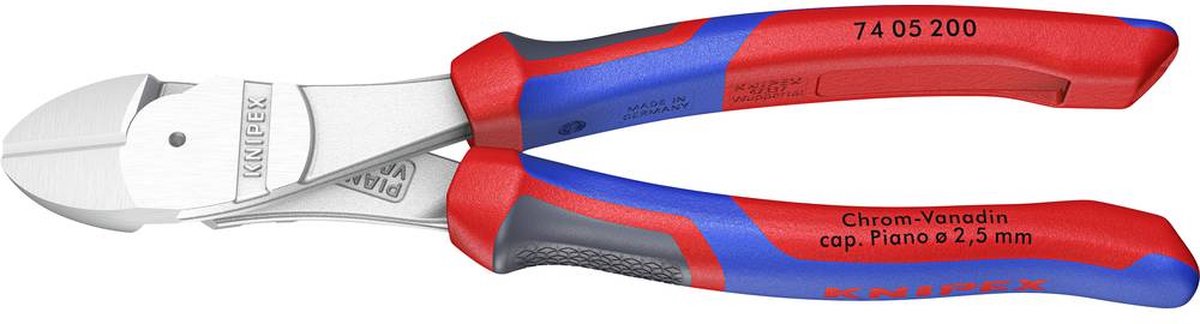 Knipex 74 05 200 SB Werkplaats Kracht-zijsnijtang Met facet 200 mm