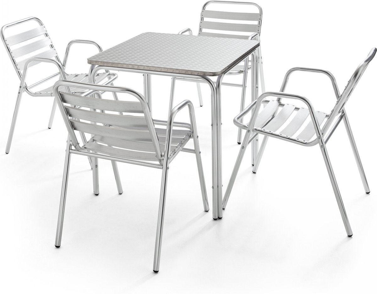 Oviala - Vierkante tuinset van met 4 stoelen - Nothing Hill