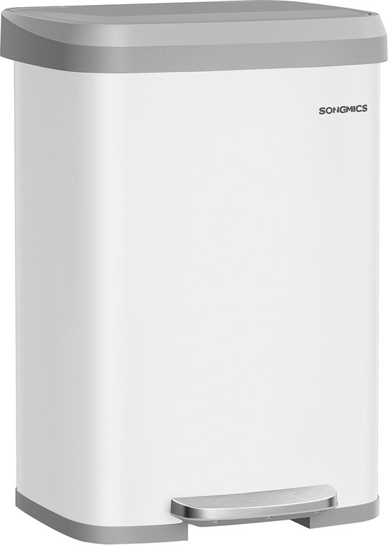 Segenn Prullenbak - 45 liter afvalbak voor in de keuken - Softclose - Zilver