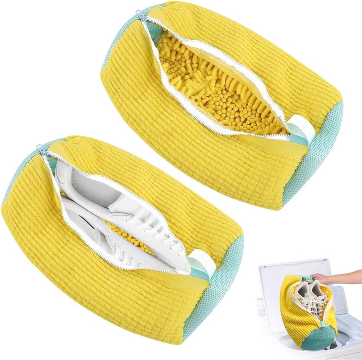 Goedkoopste Schoenwaszakken voor Wasmachine - Herbruikbare Schoenen Wasnet met Rits - 360° Reiniging