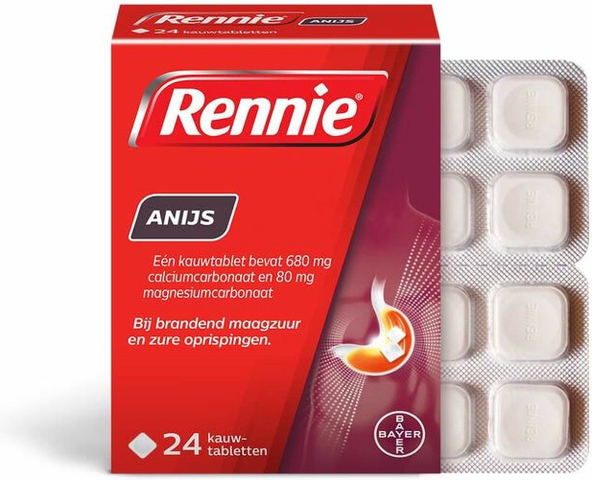 Goedkoopste Rennie Anijs Kauwtabletten - 3 x 24 tabletten