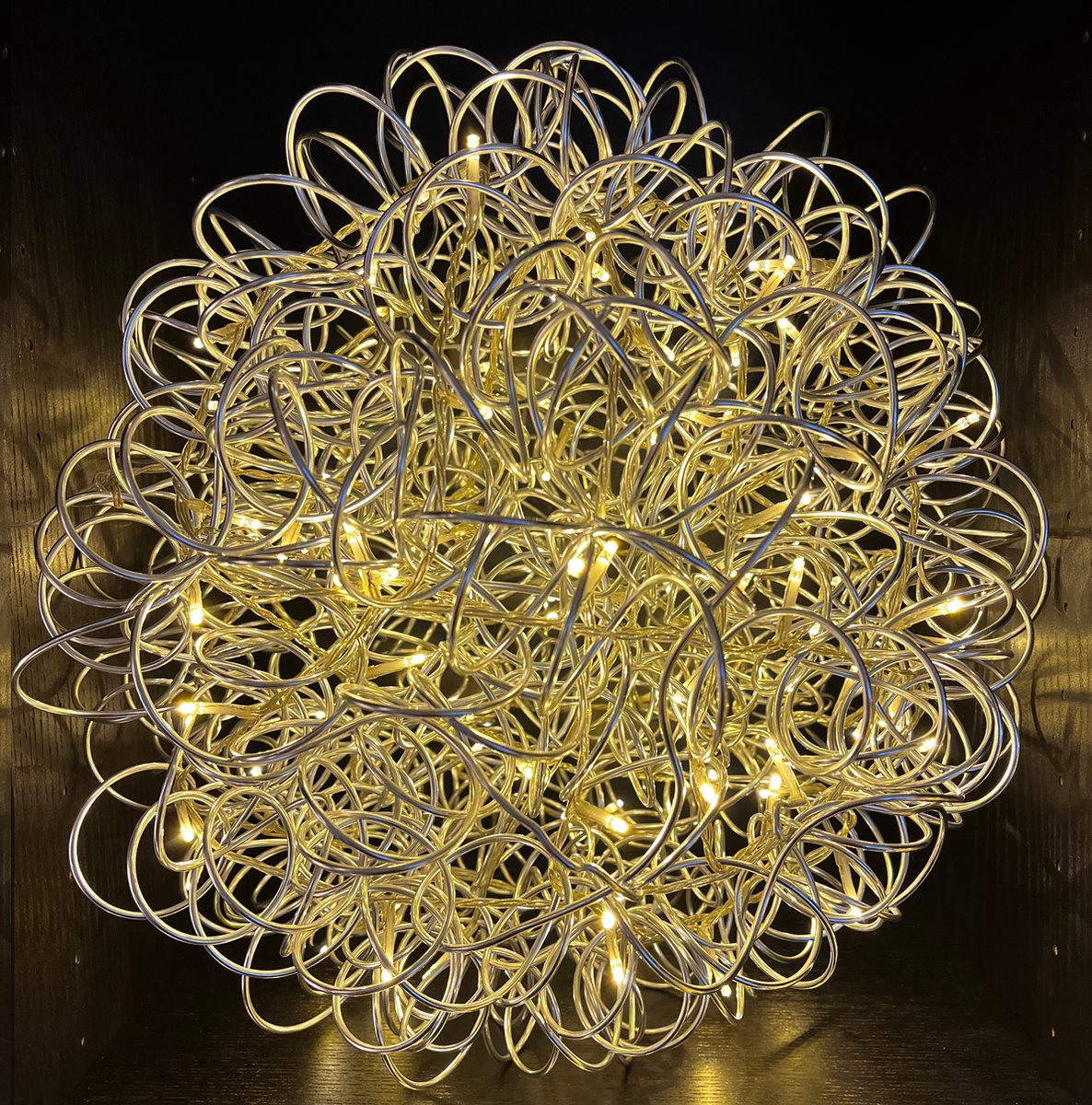 3D Kerstbal "Galax Cluster" met 100 LEDs - Zilver - ø37,5 cm